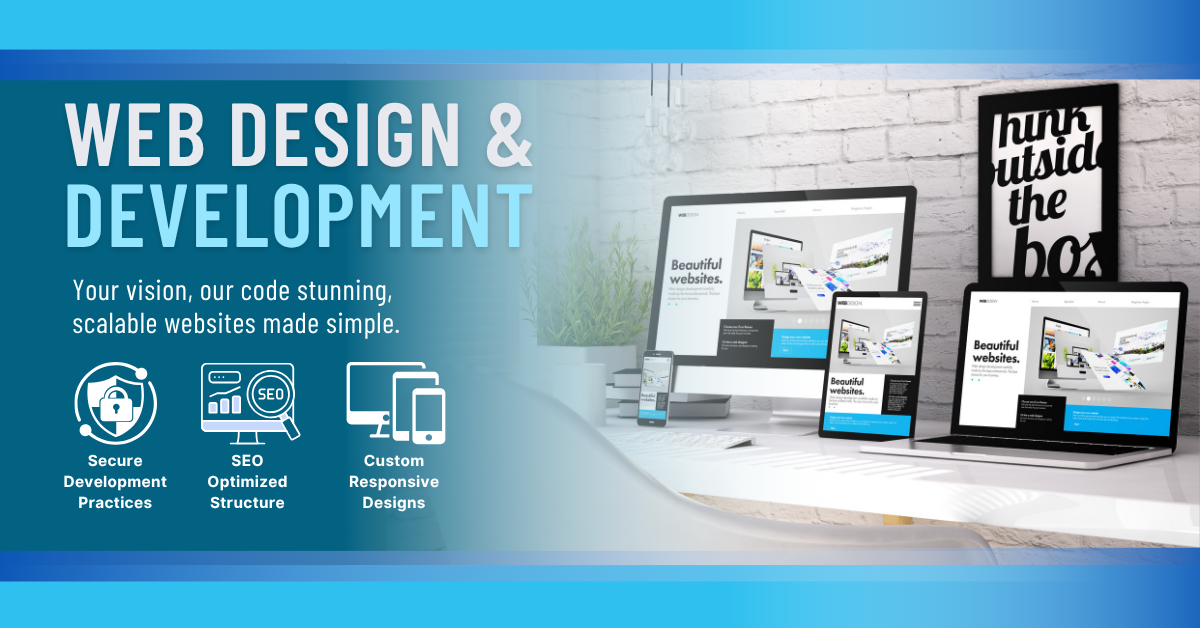 Custom web design and development services for modern, responsive websites